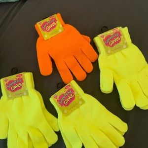 Gloves. Neon colored